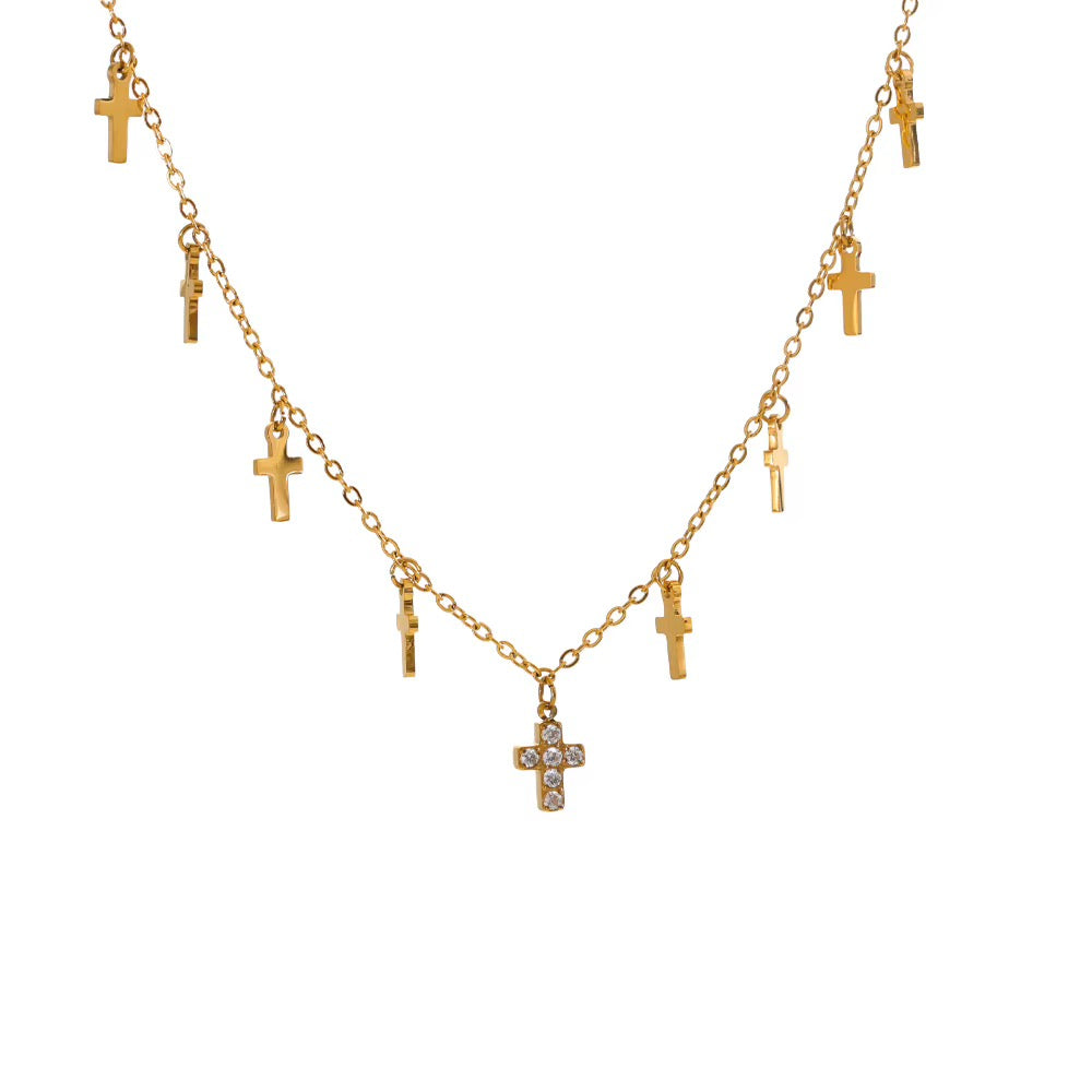 HAZEL CROSS NECKLACE